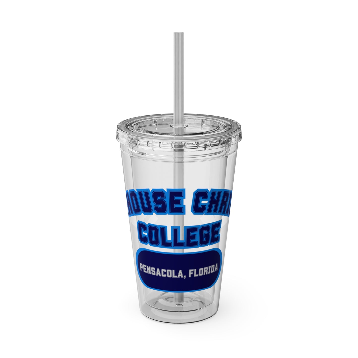LCC 16oz Clear Tumbler with Straw