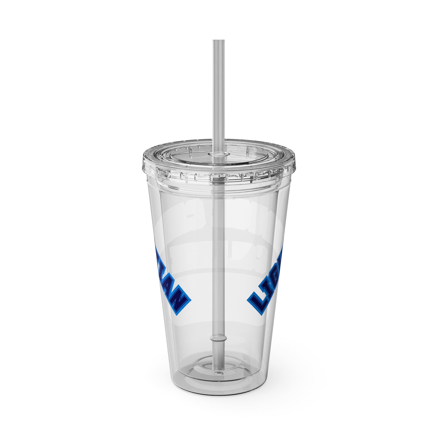 LCC 16oz Clear Tumbler with Straw