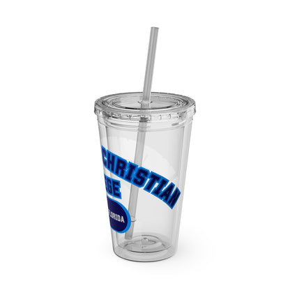 LCC 16oz Clear Tumbler with Straw