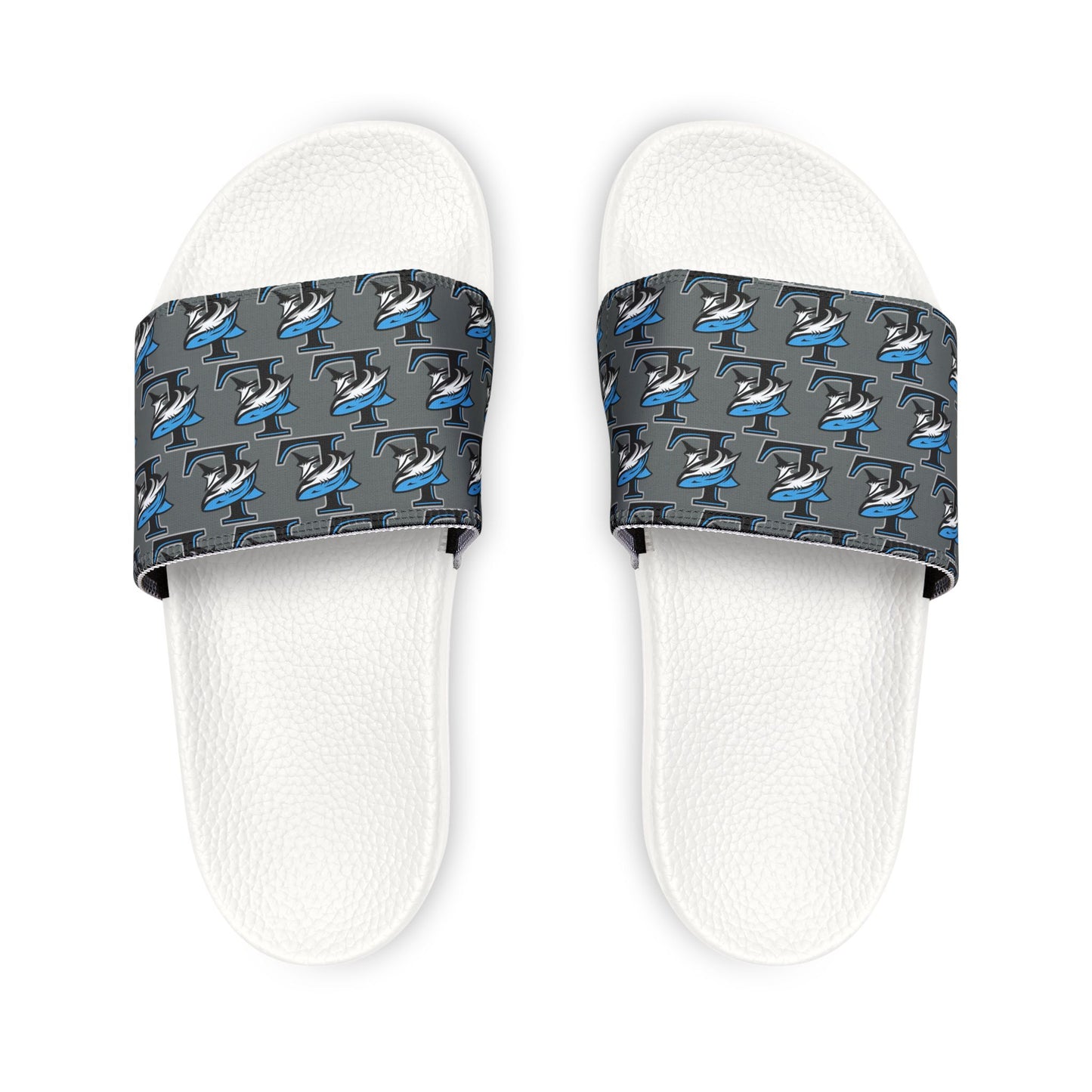 Men's Mako Pattern Slide Sandals — Adjustable Removable-Strap Pool Slides
