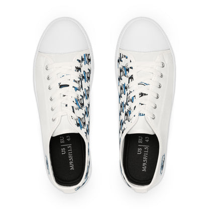 Men's Makos Low Top Sneakers — White Casual Canvas Shoes