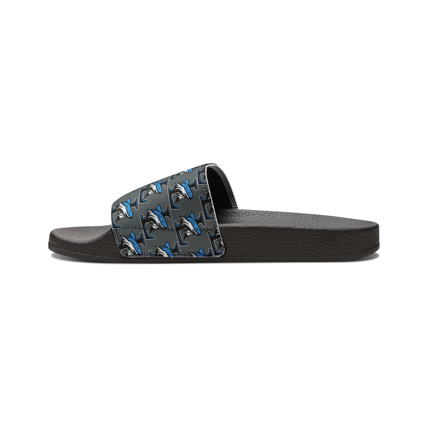 Men's Mako Pattern Slide Sandals — Adjustable Removable-Strap Pool Slides