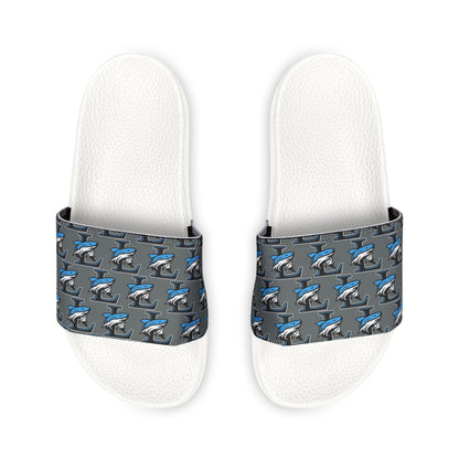 Men's Mako Pattern Slide Sandals — Adjustable Removable-Strap Pool Slides