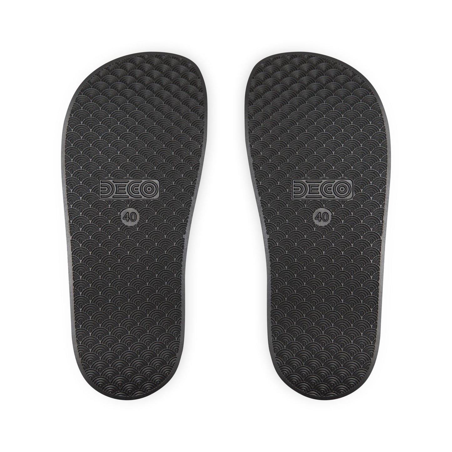 Men's Mako Pattern Slide Sandals — Adjustable Removable-Strap Pool Slides
