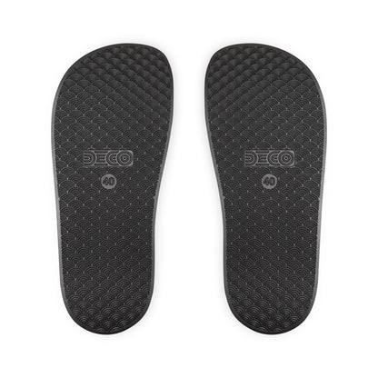 Men's Mako Pattern Slide Sandals — Adjustable Removable-Strap Pool Slides