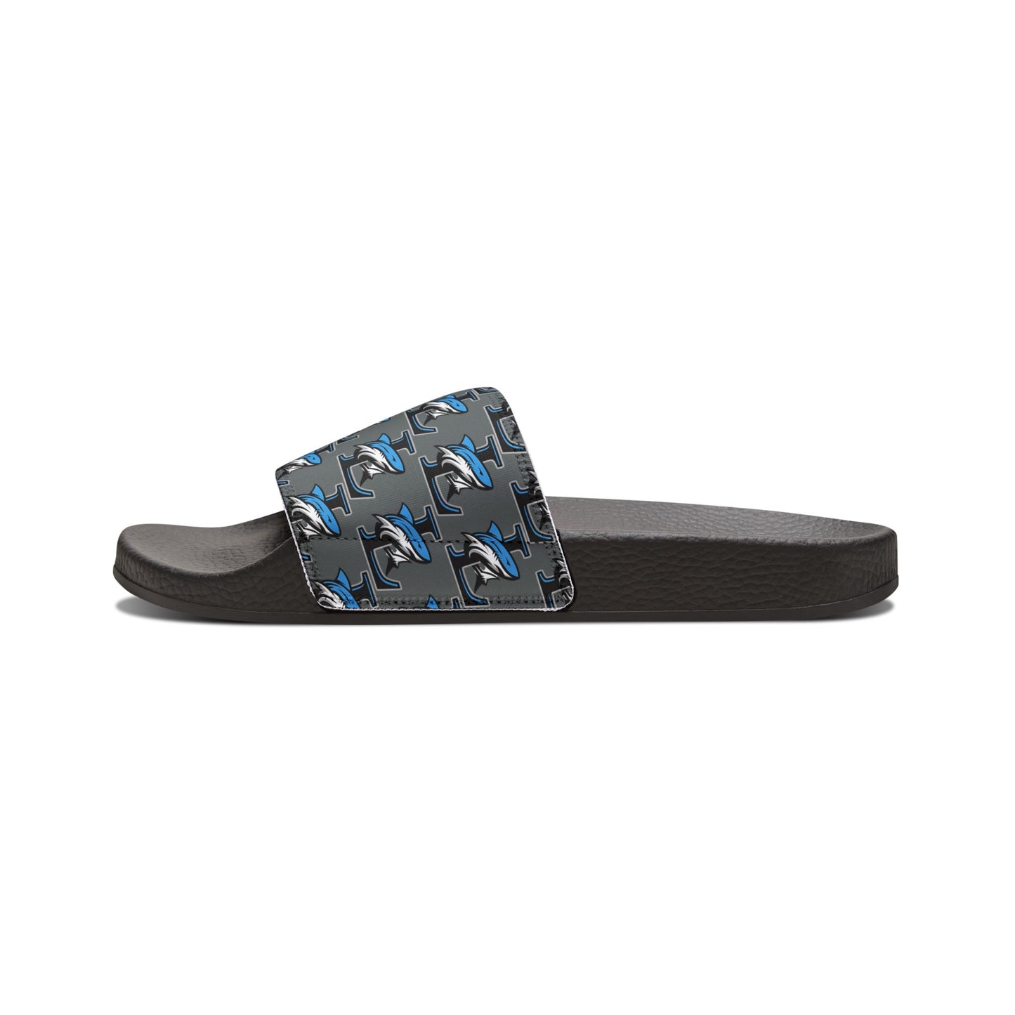 Men's Mako Pattern Slide Sandals — Adjustable Removable-Strap Pool Slides