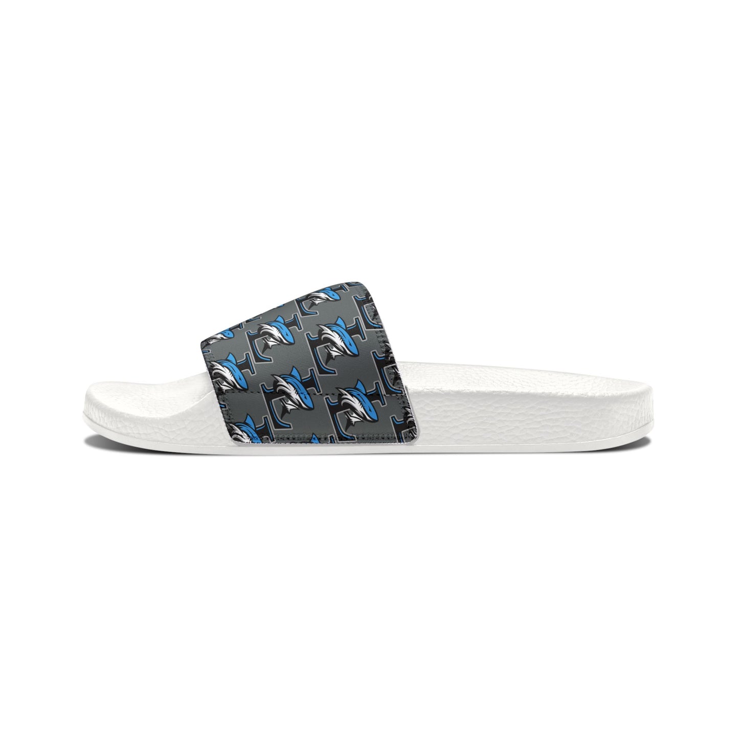 Men's Mako Pattern Slide Sandals — Adjustable Removable-Strap Pool Slides